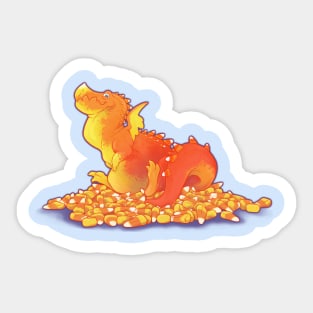 Candy Corn Dragon Sticker